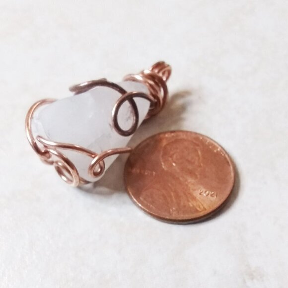 ๐๐๐ 3/$25!!! Handmade! Wire Wrapped! Chunky Tumbled Crystal Quartz Pendant - Picture 8 of 9